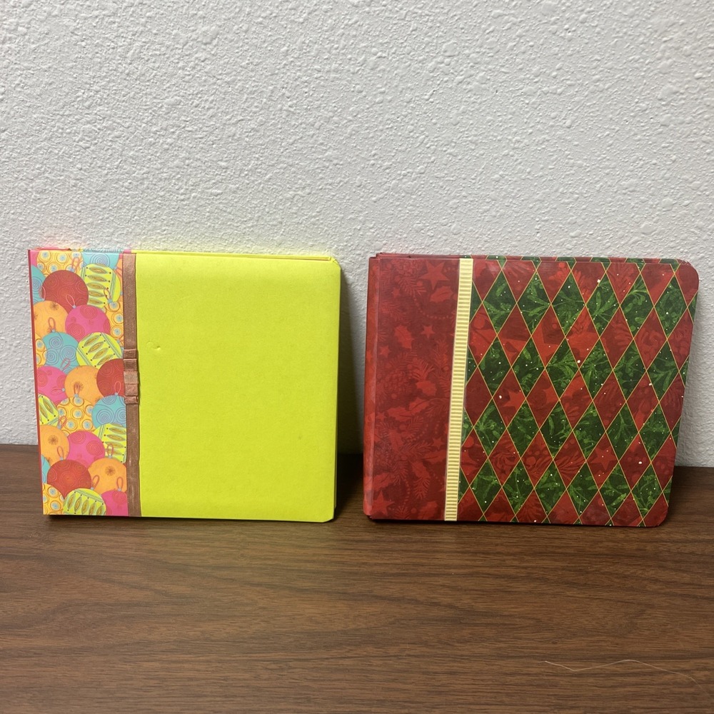 Lot Of‎ 2 The Paper Studio 8x8 Post Bound Scrapbook Albums Christmas Themed New